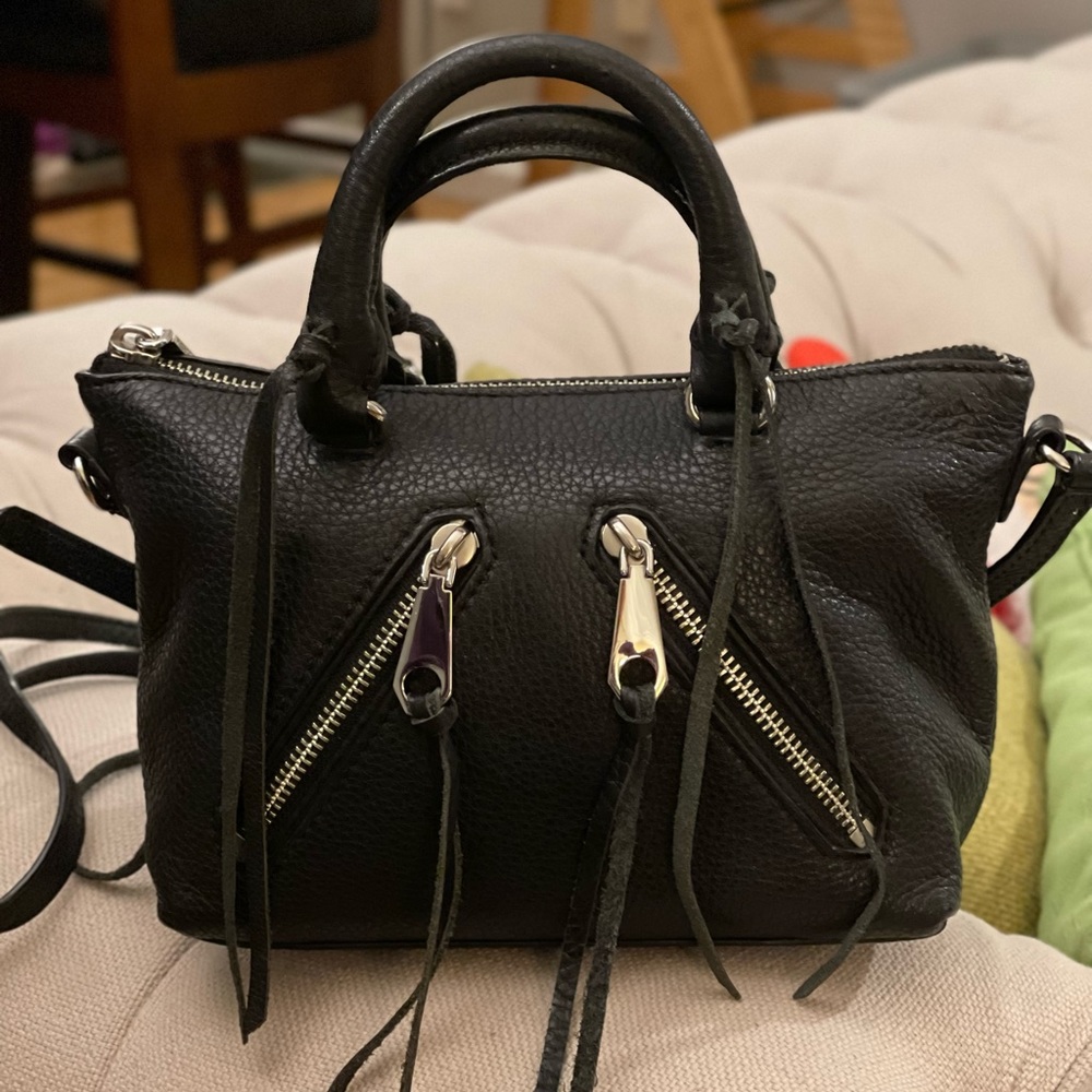 SOLD! REBECCA MINKOFF Small Pebbled Leather Purse Handle Bag With Crossbody